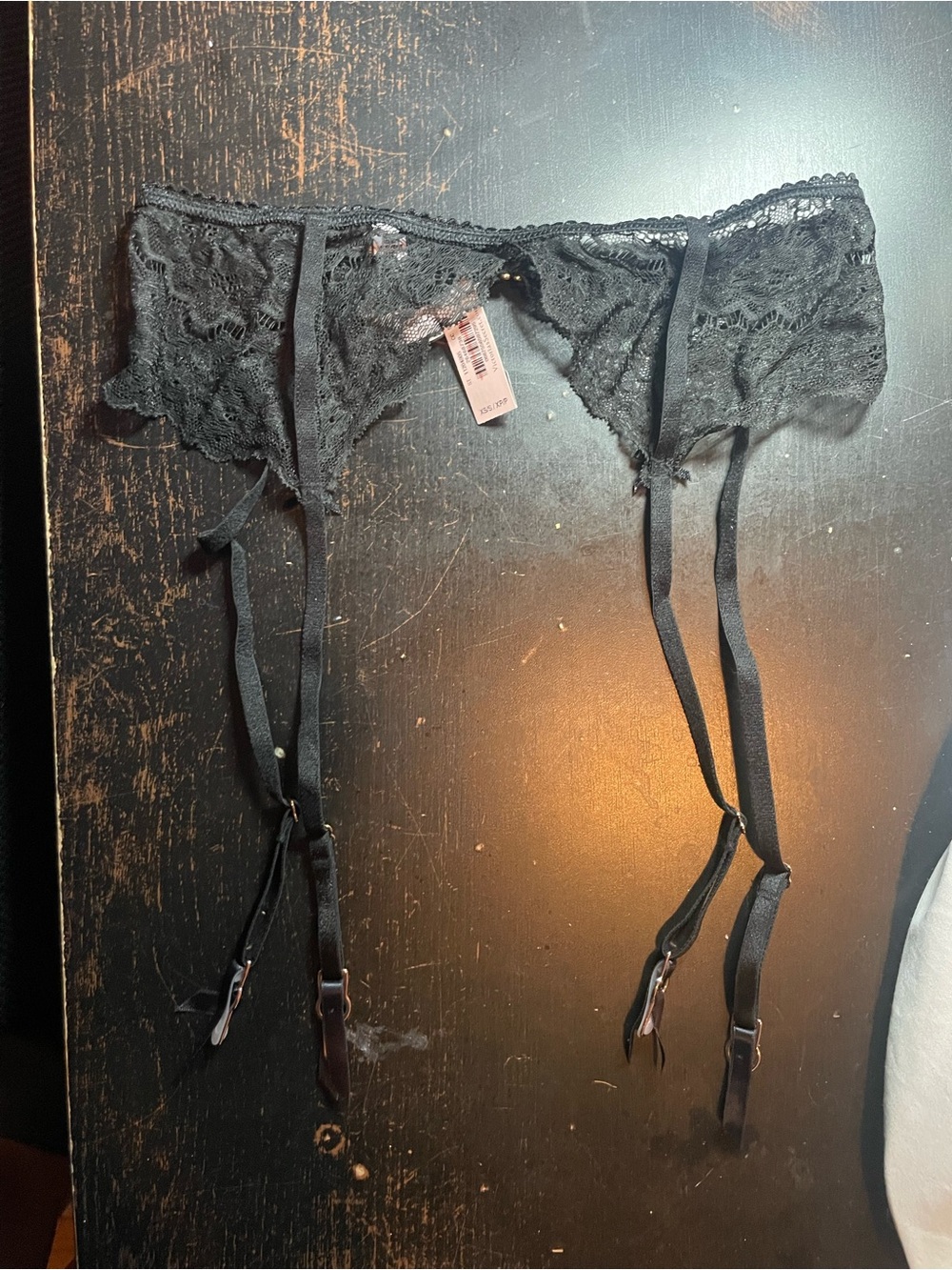 Victoria’s Secret Dream Angels Black Lace Garter Belt